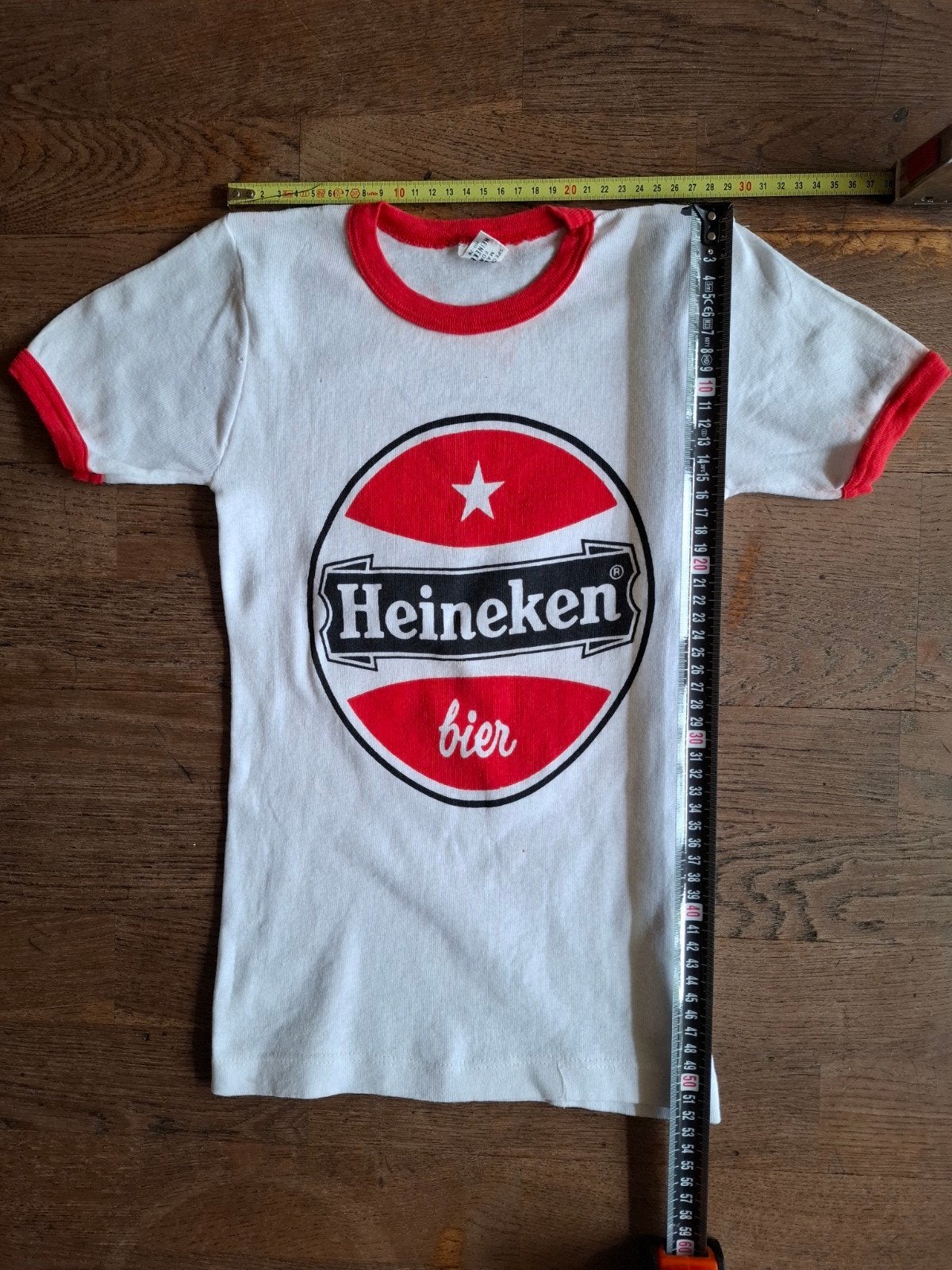 Vintage Heineken Jaren '70 Kinder T-shirt - Maat XS, Kleding | Dames, Wit, Korte mouw, Maat 34 (XS) of kleiner, Gedragen