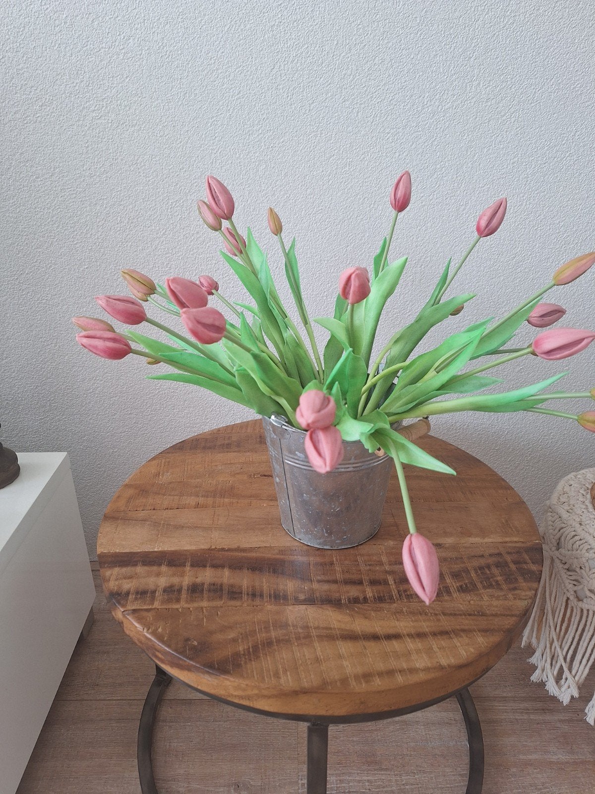 28 Schitterende 'Net Echte' Tulpen - Roze Kunstbloemen, Binnen, Roze, Kunstbloem, Ophalen of Verzenden