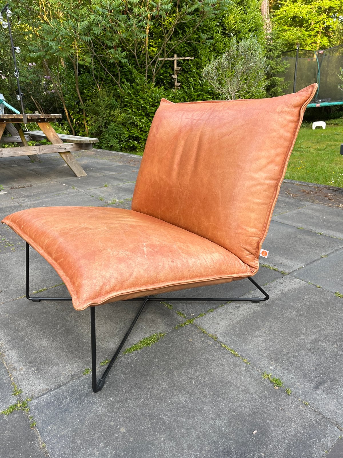 Jess Design Earl Bonanza fauteuil - hoge rug zonder arm, Huis en Inrichting, Fauteuils, Ophalen, Gebruikt, 75 tot 100 cm, Leer