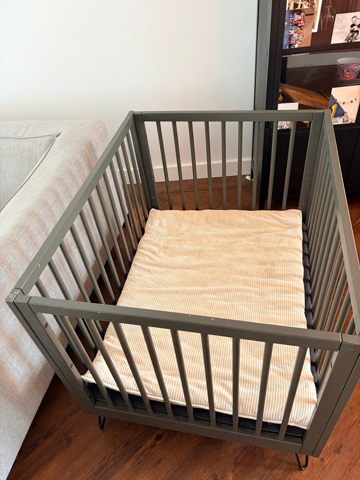 Coming Kids Zavi box 80x100 met Koeka boxkleed en matras, Ophalen, Gebruikt, Rechthoekig, Boxkleed