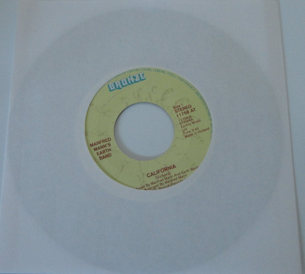 Manfred mann's Earth Band > California, Ophalen of Verzenden, Gebruikt, 7 inch, Pop