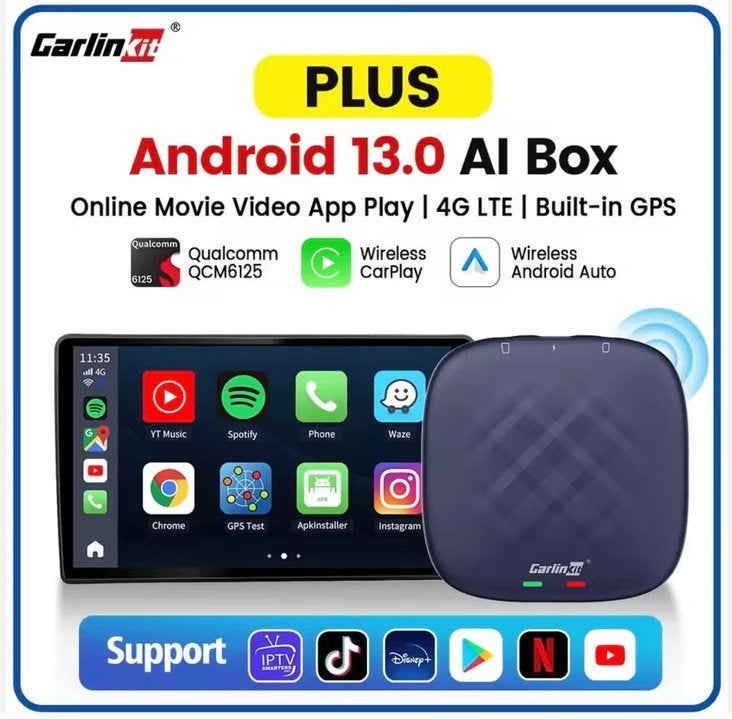 CarlinKit 13.0 Draadloze CarPlay. (Carlink, Smartbox), Auto diversen, Ophalen of Verzenden, Zo goed als nieuw