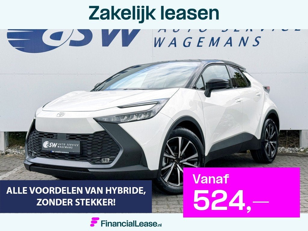 Toyota C-HR 2.0 Hybrid 200 Dynamic Bi-Tone | ZONDER STEKKER!, Stof, 4 cilinders, Met garantie (alle), Wit