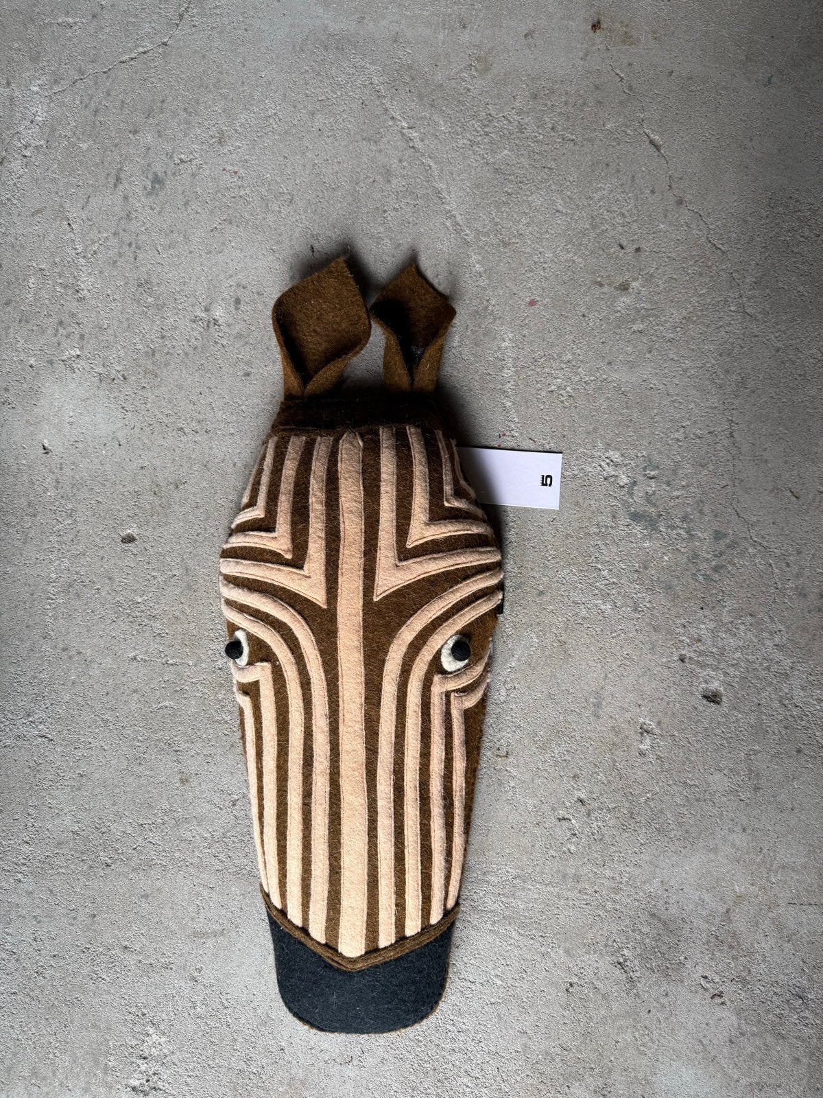 Vilten Zebra Dierenkop - 50cm Wanddecoratie, Ophalen of Verzenden, Nieuw