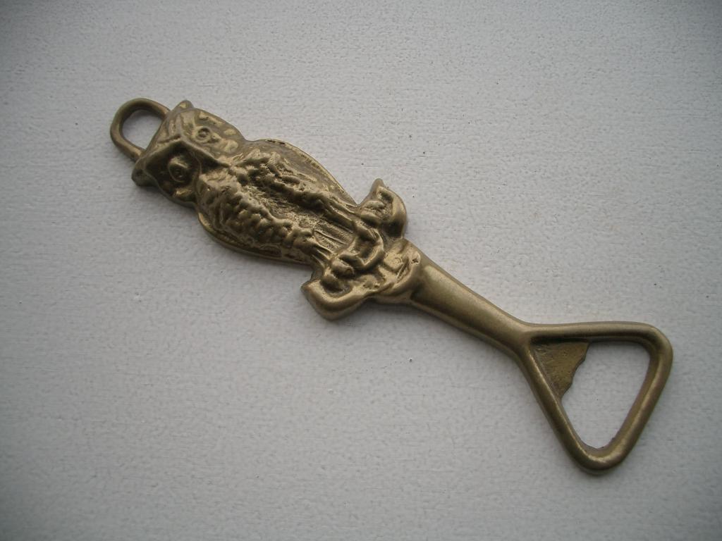 brons antiek koper flesopener uil vogel verzamelen decoratie, Antiek en Kunst, Antiek | Koper en Brons, Ophalen of Verzenden, Brons
