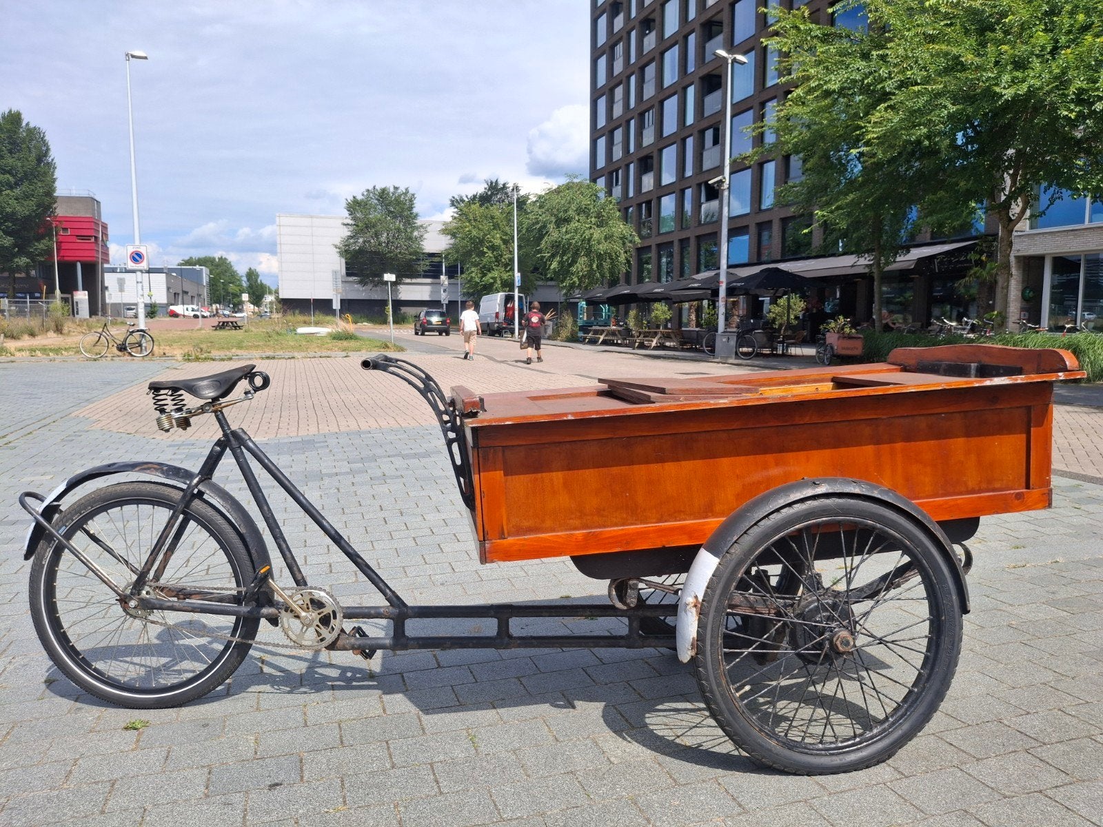 Antieke bakfiets - Ouderwets en charmant, Terugtraprem, Gebruikt, Goederen, Ophalen