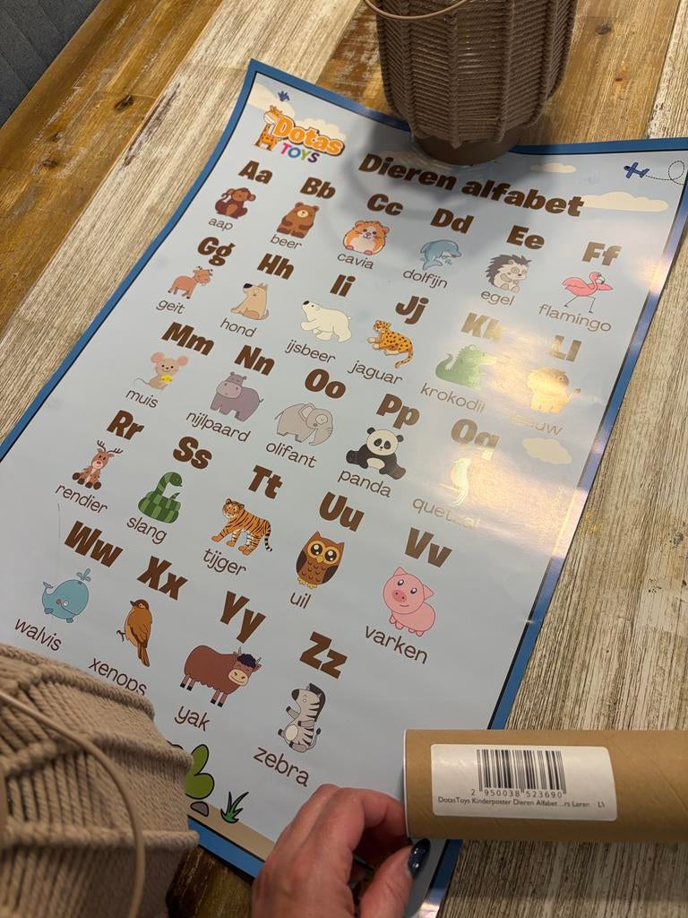 Dieren Alfabet Poster, Ophalen, Zo goed als nieuw, Taal en Lezen