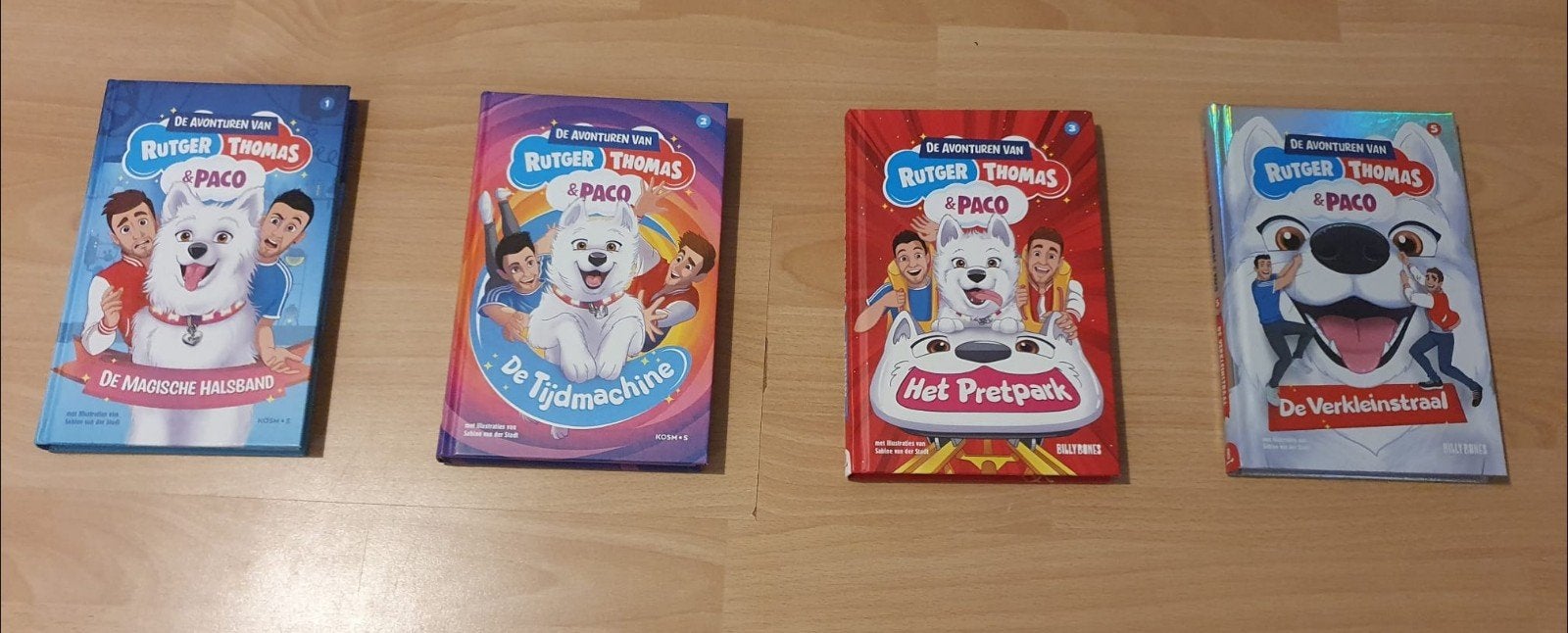 4 boeken van Thomas, Rutger & Paco, Ophalen, Gelezen, Rutger Vink, Thomas van Grinsven, Fictie