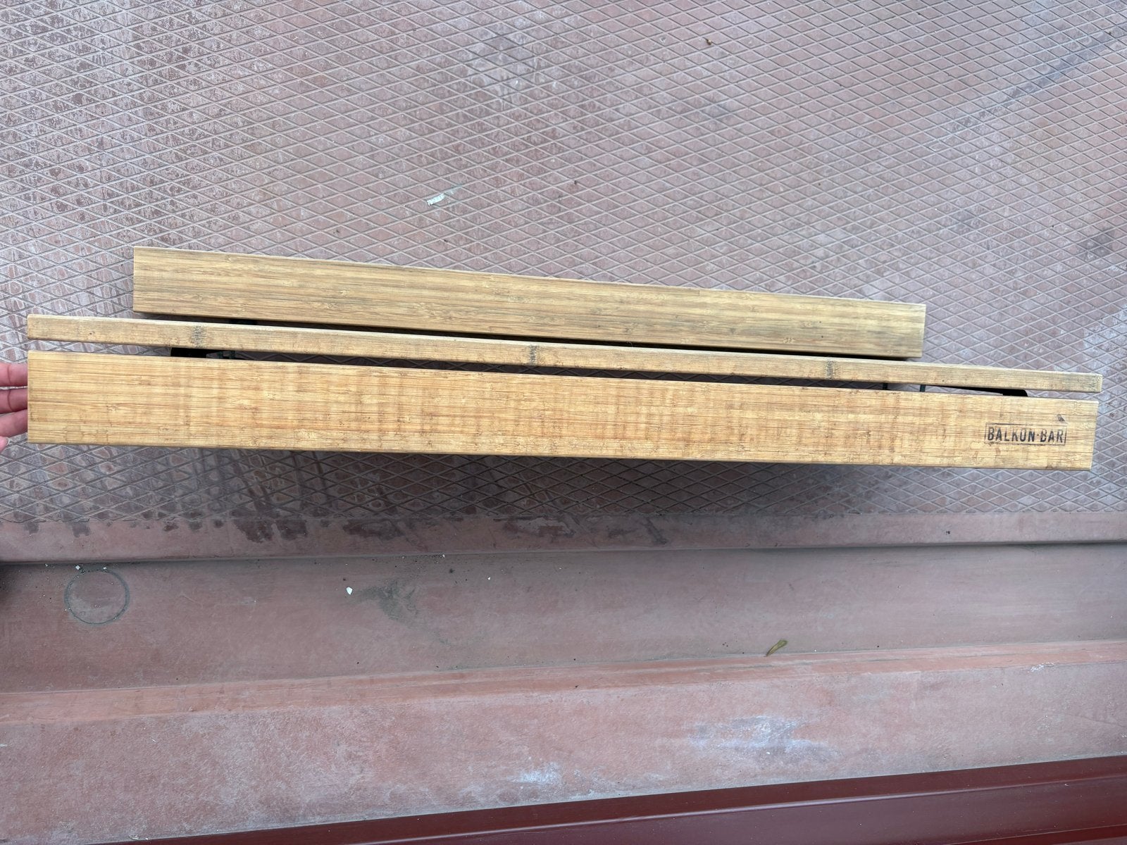 Balkonbar van hout - Ideaal voor kleine balkons, Tuin en Terras, Ophalen, Gebruikt, Rechthoekig, Hout
