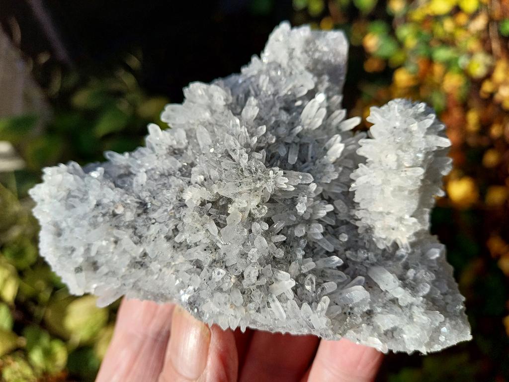 D38-18 Kwarts punten Sfaleriet Madan Bulgarije #collectie, Verzamelen, Mineralen en Fossielen, Mineraal, Ophalen of Verzenden