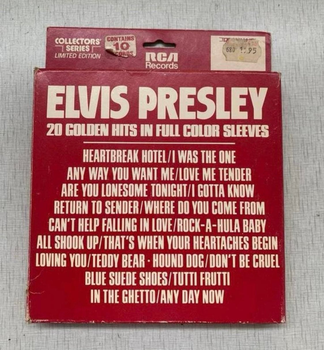 Vinyl singels Elvis Presley Box met 20 beste golden hits, Verzenden