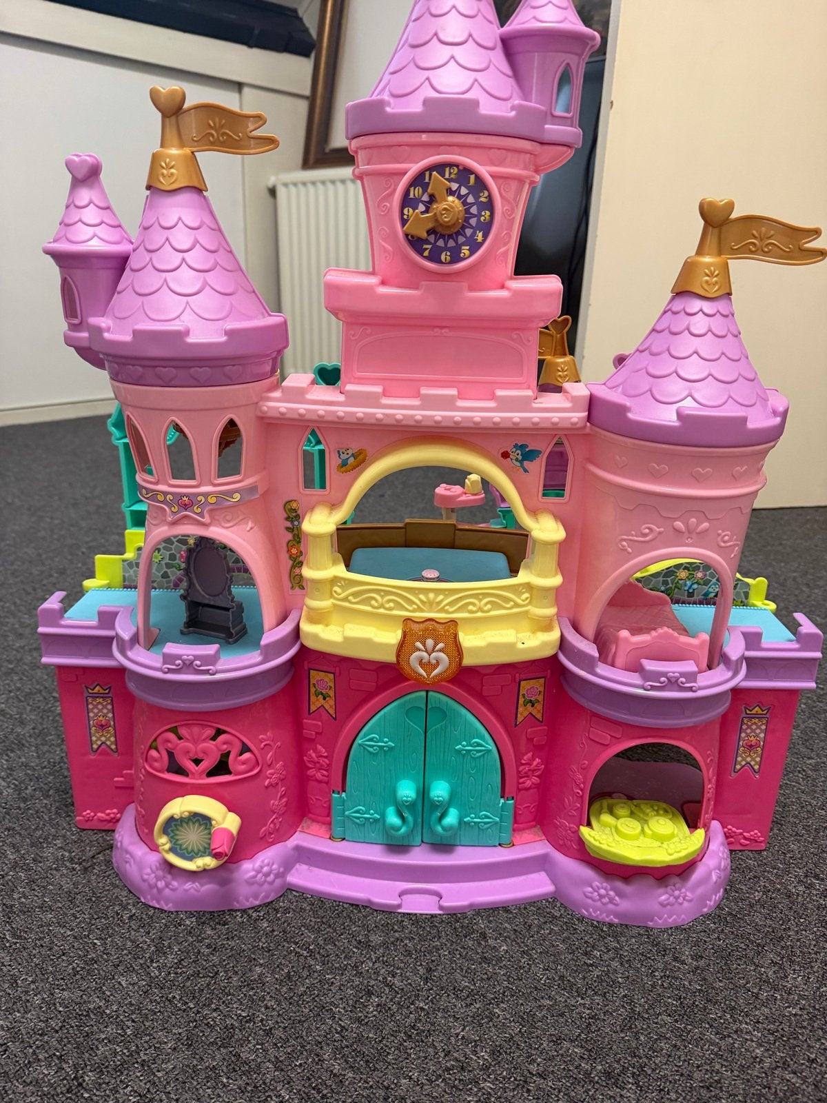 Grote set VTech vrolijke vriendjes speelgoed met kasteel, Ophalen of Verzenden, Gebruikt, Overige typen