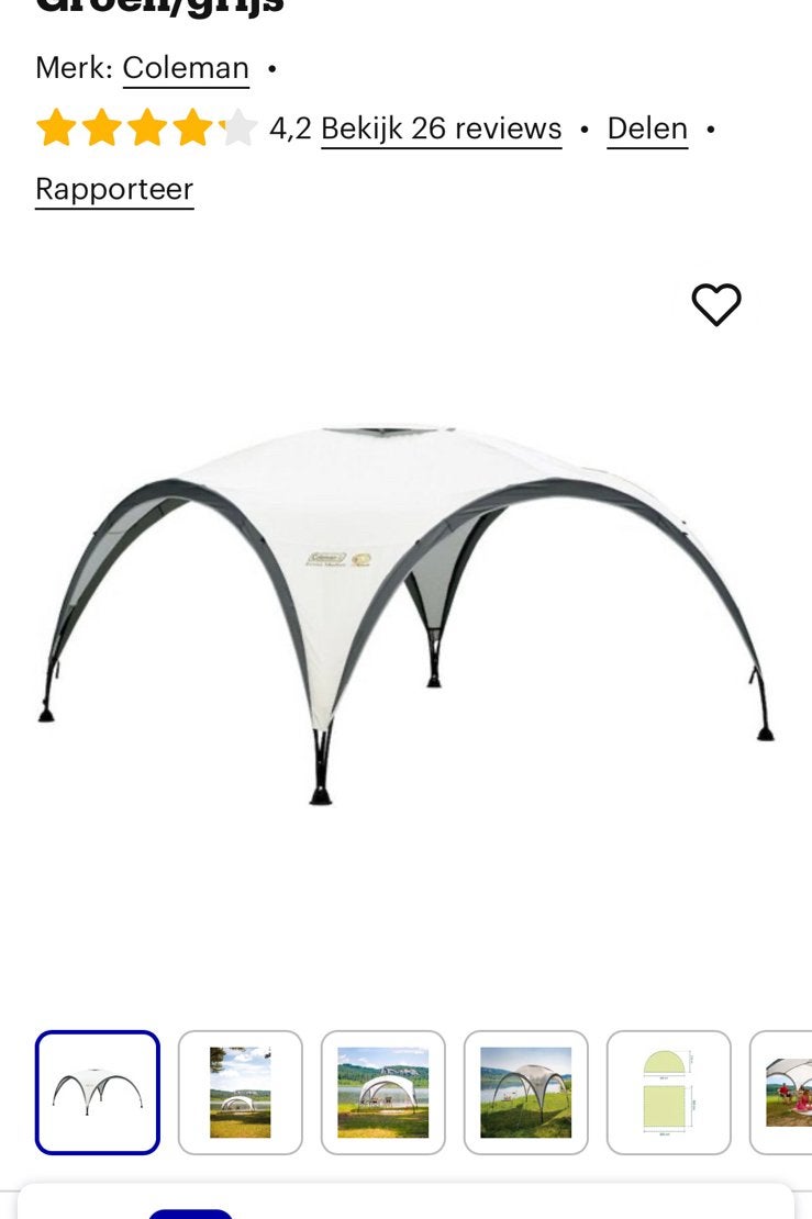 Coleman shelter L met 2 zijwanden!, Tuin en Terras, Partytenten, Ophalen, Gebruikt, Opvouwbaar, Partytent