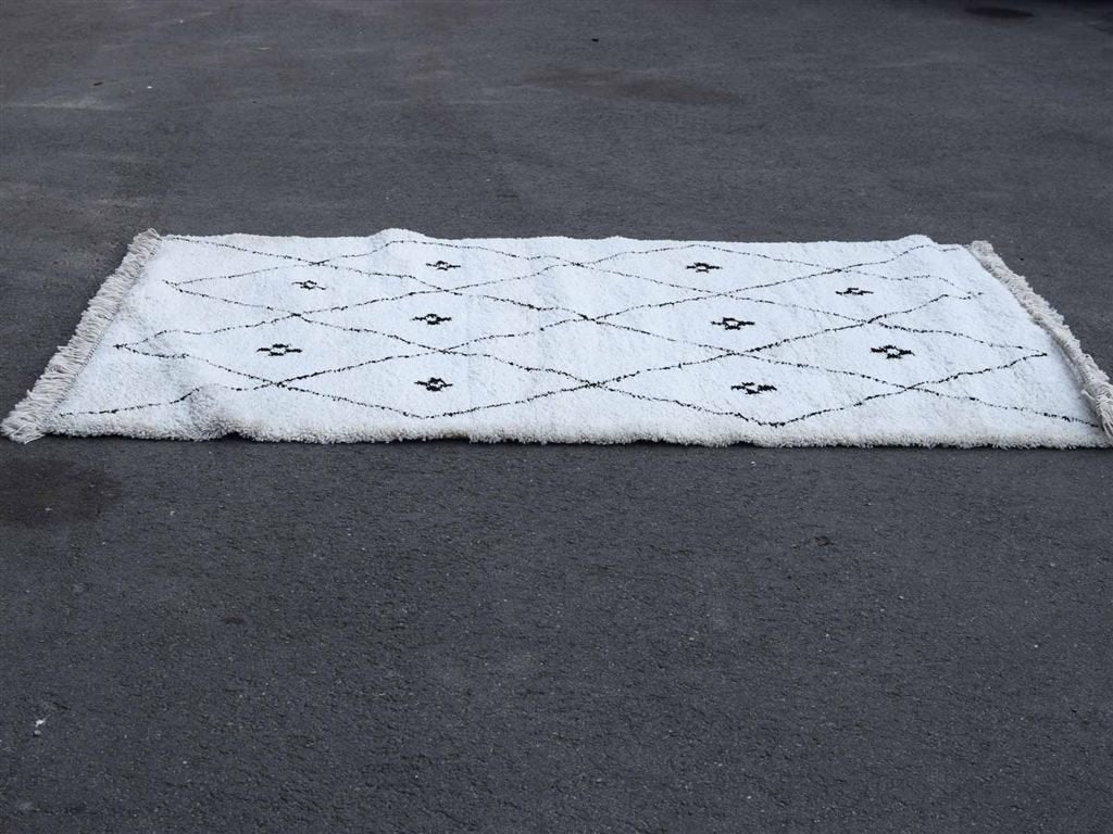Hoogpolige vloerkleed 52992, Gebruikt, Zwart, 200 cm of meer, Ophalen of Verzenden