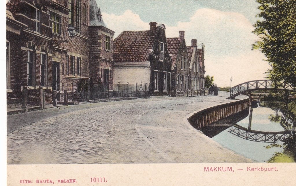Oude Ansichtkaart Makkum - Kerkbuurt, Ophalen of Verzenden, Voor 1920, Ongelopen, Friesland