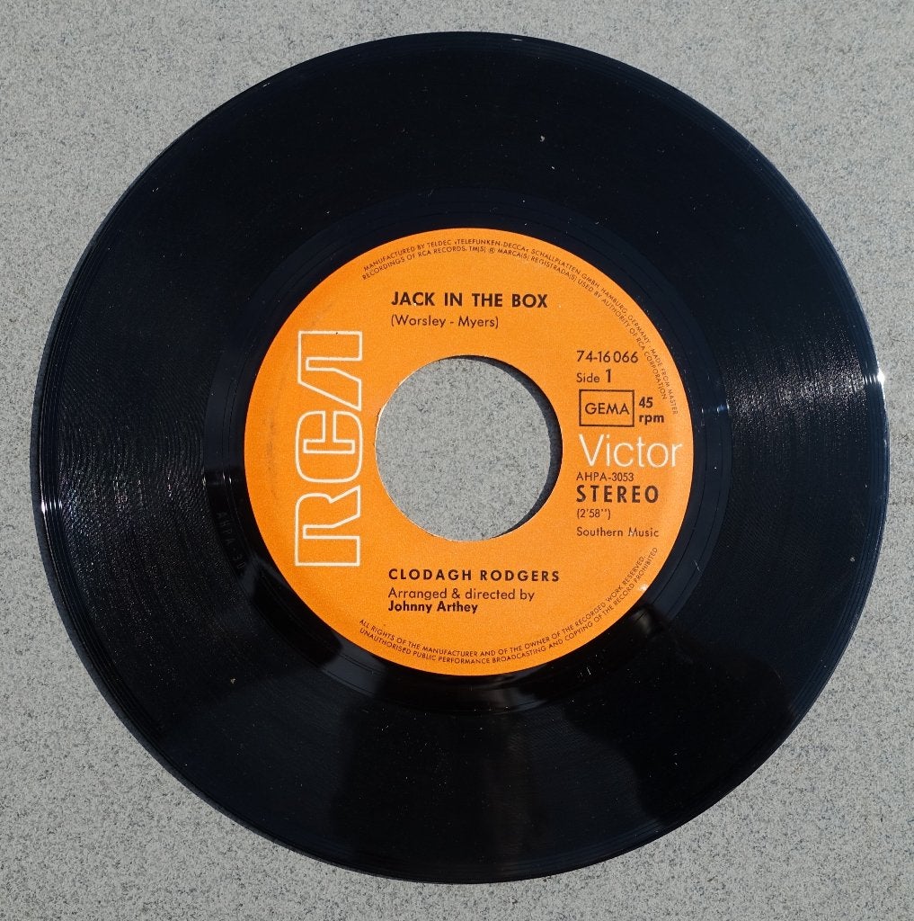 Clodagh Rodgers - Jack In The Box (7'' vinyl single ), Gebruikt, 7 inch, Ophalen of Verzenden, Pop