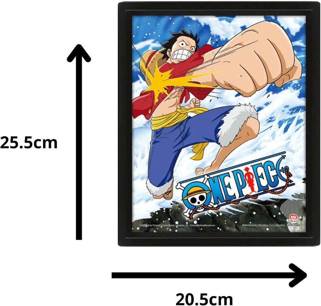 Partij One piece gum gum Pistol 3-D afbeelding in lijst, NHP International, Ophalen of Verzenden, Info@nhp-international.com, Nieuw