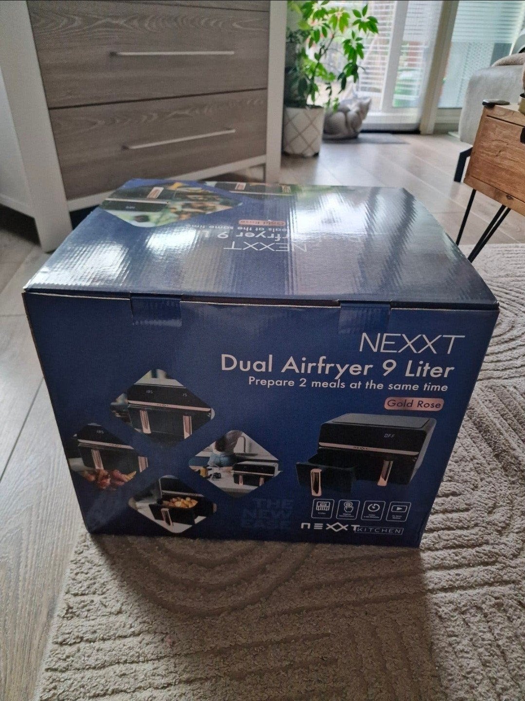 NEXXT Dual Airfryer 9 Liter - Nieuw in doos, Ophalen of Verzenden, Nieuw, Airfryer XXL, 1500 gram of meer