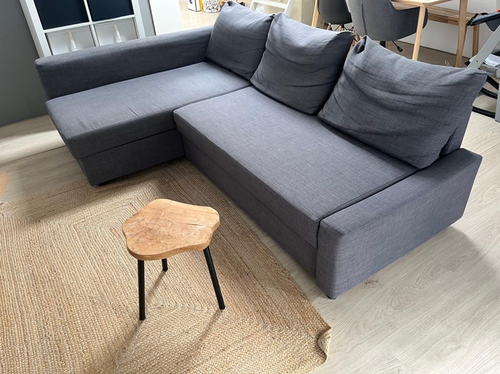 IKEA Friheten | Grijze (slaap)bank met opbergruimte, Ophalen, Gebruikt