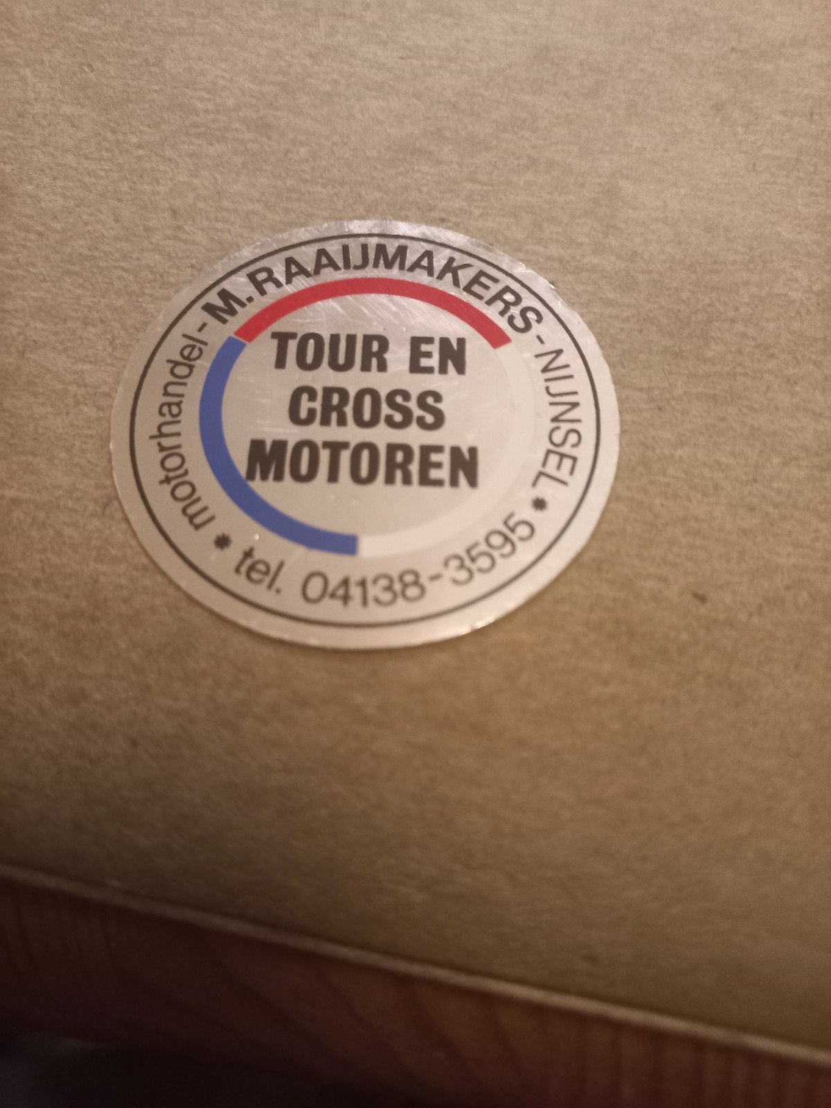 Motorhandel M. Raaijmakers - Tour en Cross Motoren, Verzamelen, Stickers, Ophalen of Verzenden