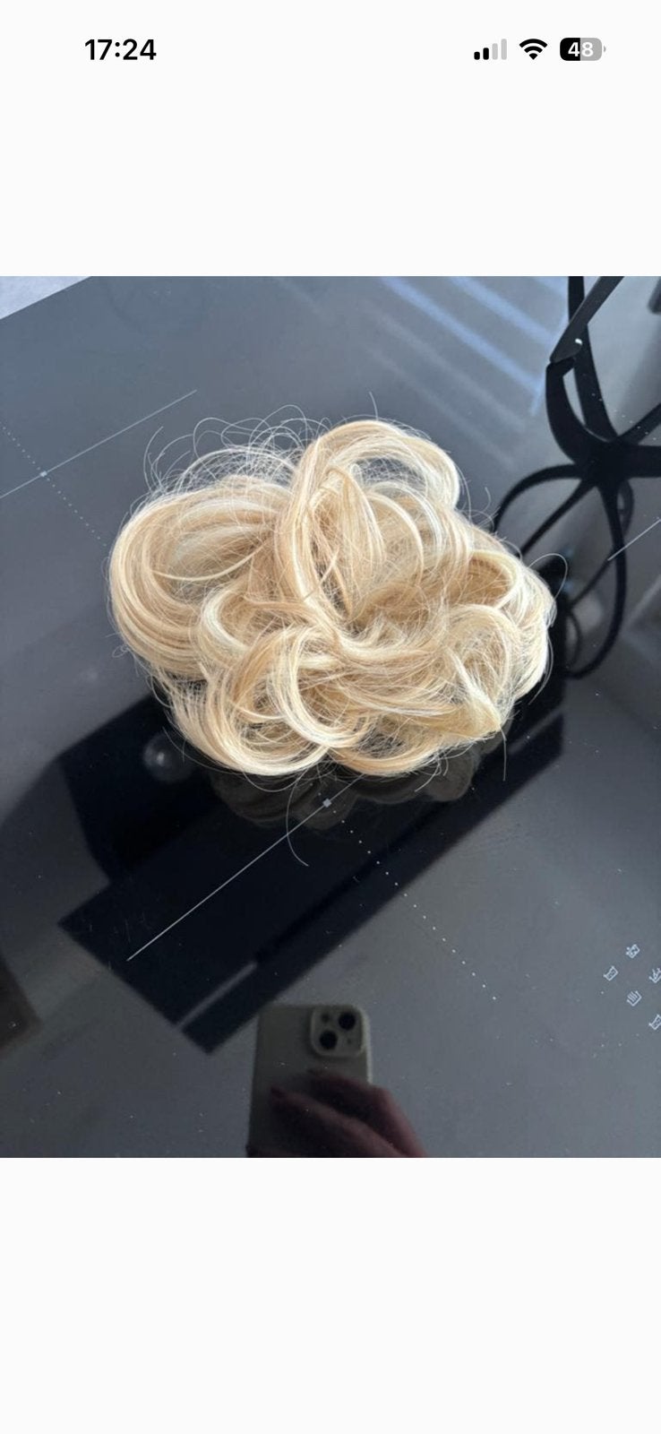 Haar donut, Ophalen of Verzenden, Zo goed als nieuw, Pruik of Haarverlenging