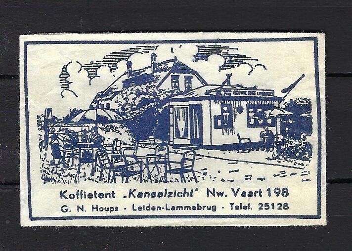 2870 Leiden koffietent KANAALZICHT, Verzamelen, Ophalen of Verzenden, Nederland