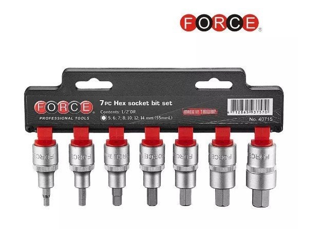 Force 1/2\" inbusdoppen set 7 delig [40715], Ophalen of Verzenden, Nieuw