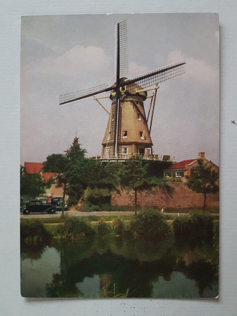 Ansichtkaart Korenmolen Molen De Valk Montfoort Windmolen, Verzamelen, Ansichtkaarten | Nederland, Ophalen of Verzenden, 1960 tot 1980