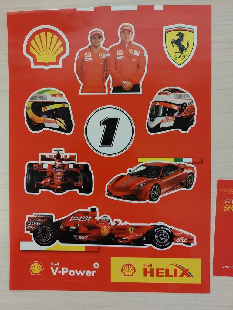 Formule 1 Sticker Vel Kimi Raikkonen Felipe Massa Ferrari, Ophalen of Verzenden, Nieuw, Formule 1