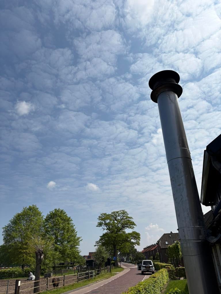 Dubbelwandige rvs rookkanaal, schoorsteen, Boxtel, Huis en Inrichting, Kachels, Ophalen, Houtkachel, Zo goed als nieuw, Inbouw