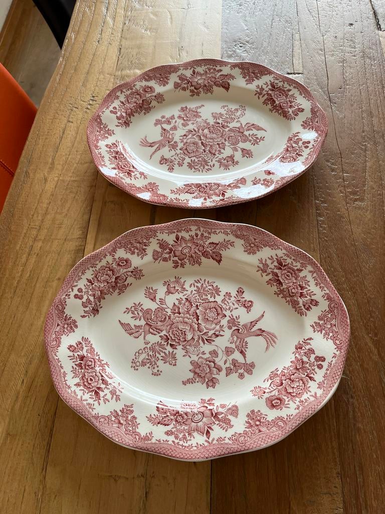 Twee antieke Enoch Wedgwood 'Asiatic Pheasants' schalen, Ophalen of Verzenden