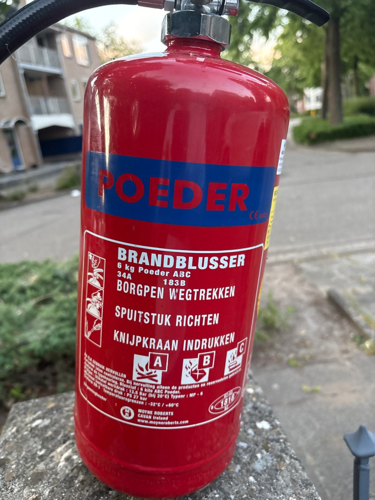 Poeder Brandblusser 6 kg ABC - Zo goed als nieuw, Ophalen, Zo goed als nieuw, Brandblusser