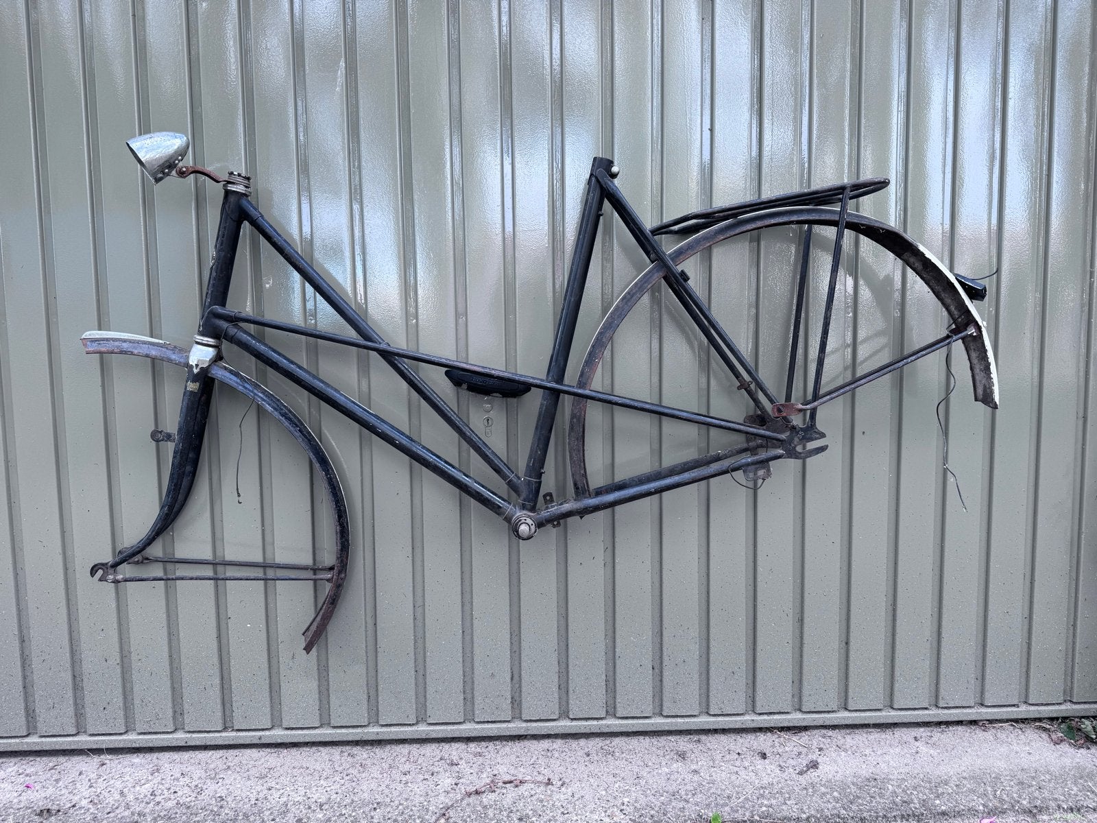 Locomotief Oldtimer Kruisframe Fietsframe, Fietsen en Brommers, Ophalen, Frame, Gebruikt, Staal