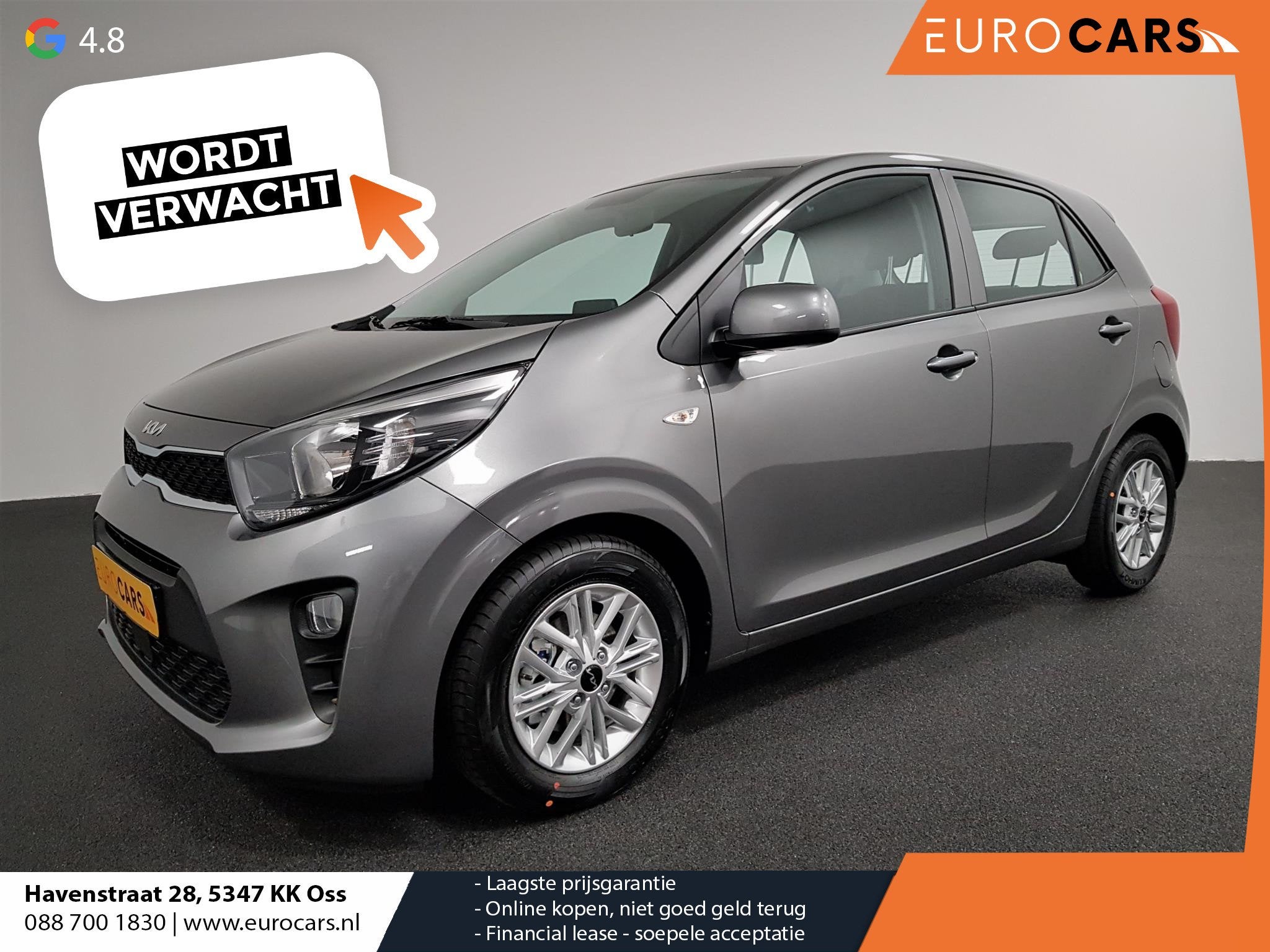 Kia Picanto 1.0 DPi Automaat DynamicLine Navigatie Apple Car, 877 kg, Stof, Gebruikt, 4 stoelen