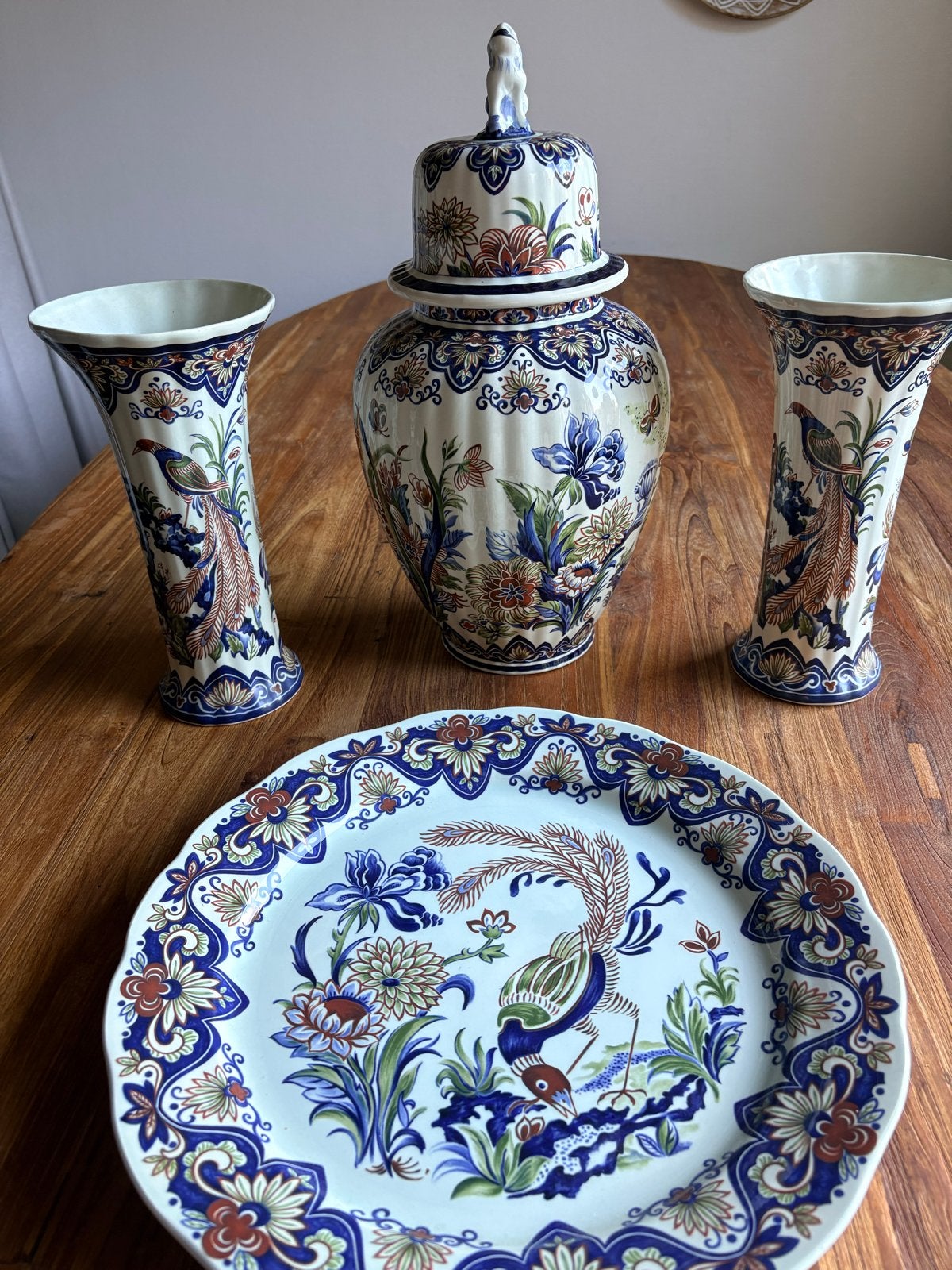 Boch Frères Keramiek Set: Vaas, Pot en Schaal - Handworked, Ophalen
