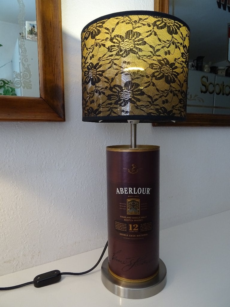 Org.( handmade) whisky (Aberlour) schemerlamp, Ophalen of Verzenden, Gebruikt, Lichtbak of (neon) lamp