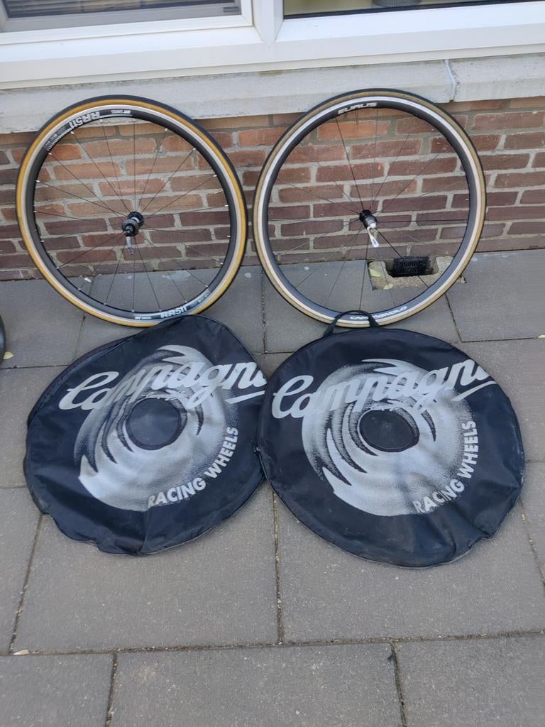 Nieuwe Campagnolo voorwielen voor tijdritfiets met hoezen, Fietsen en Brommers, Fietsonderdelen, Nieuw, Wiel, Racefiets, Tijdrit-/triatlonfiets