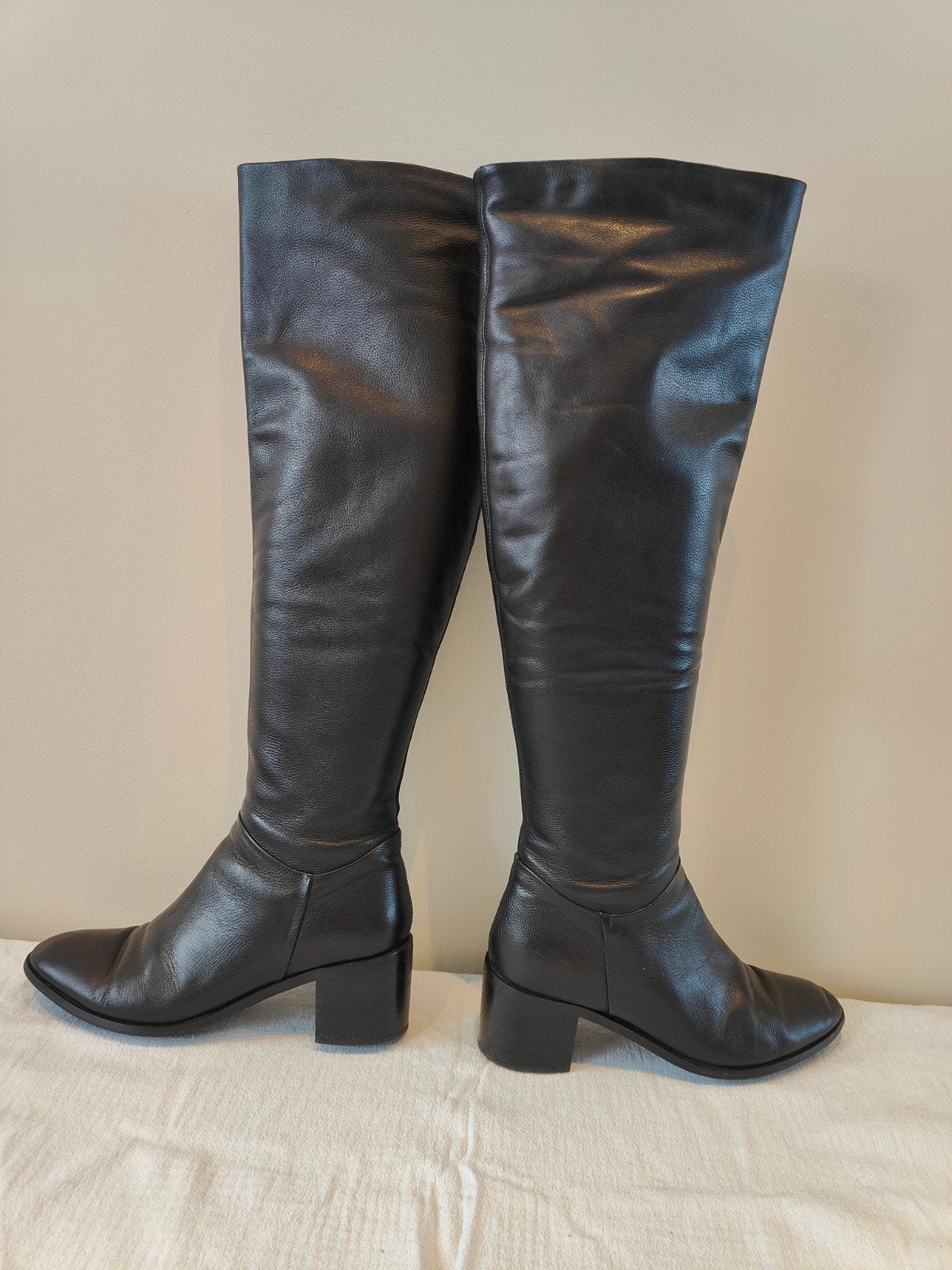 Dune gevoerde hoge laarzen, maat 40, hak 6cm, Kleding | Dames, Hoge laarzen, Zwart, Ophalen of Verzenden, Zo goed als nieuw
