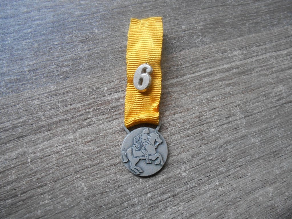 Miniatuur medaille 2 daagse mars Diekirch 6de keer, Ophalen of Verzenden, Landmacht, Overige gebieden, Lintje, Medaille of Wings
