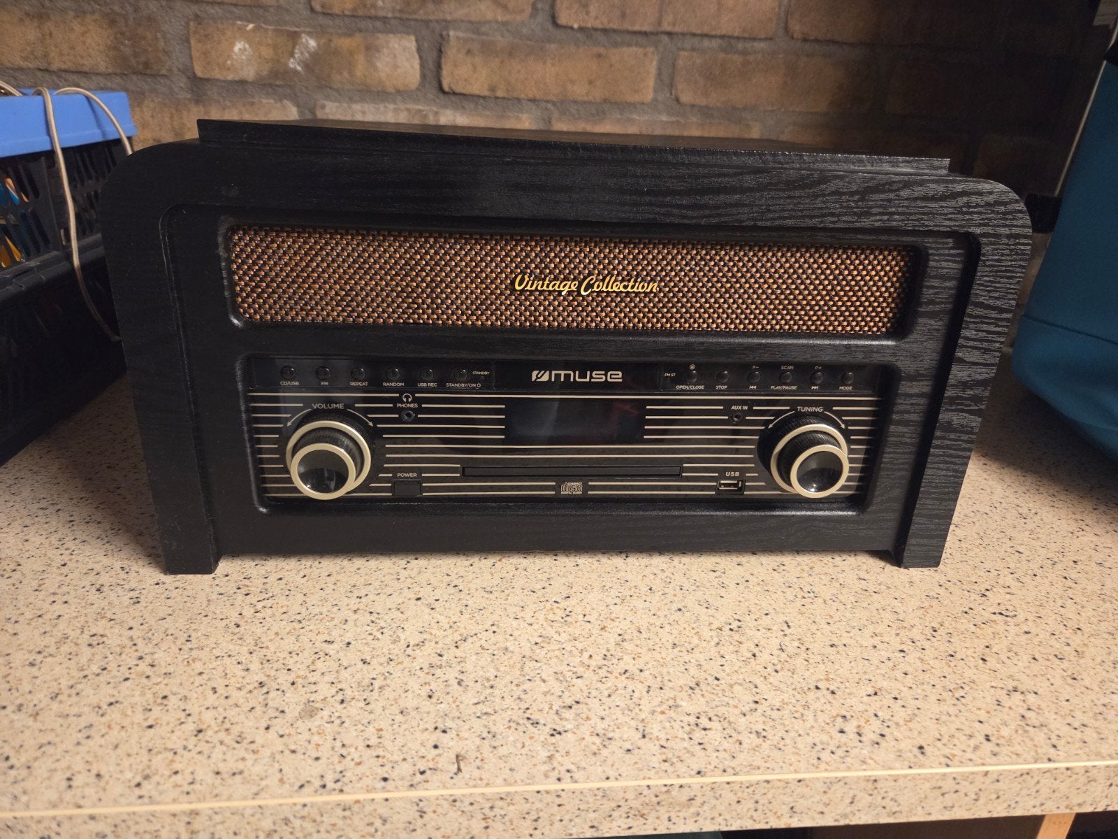 vintage retro platenspeler usb cd speler, Ophalen of Verzenden, Zo goed als nieuw, Radio, Met cd-speler