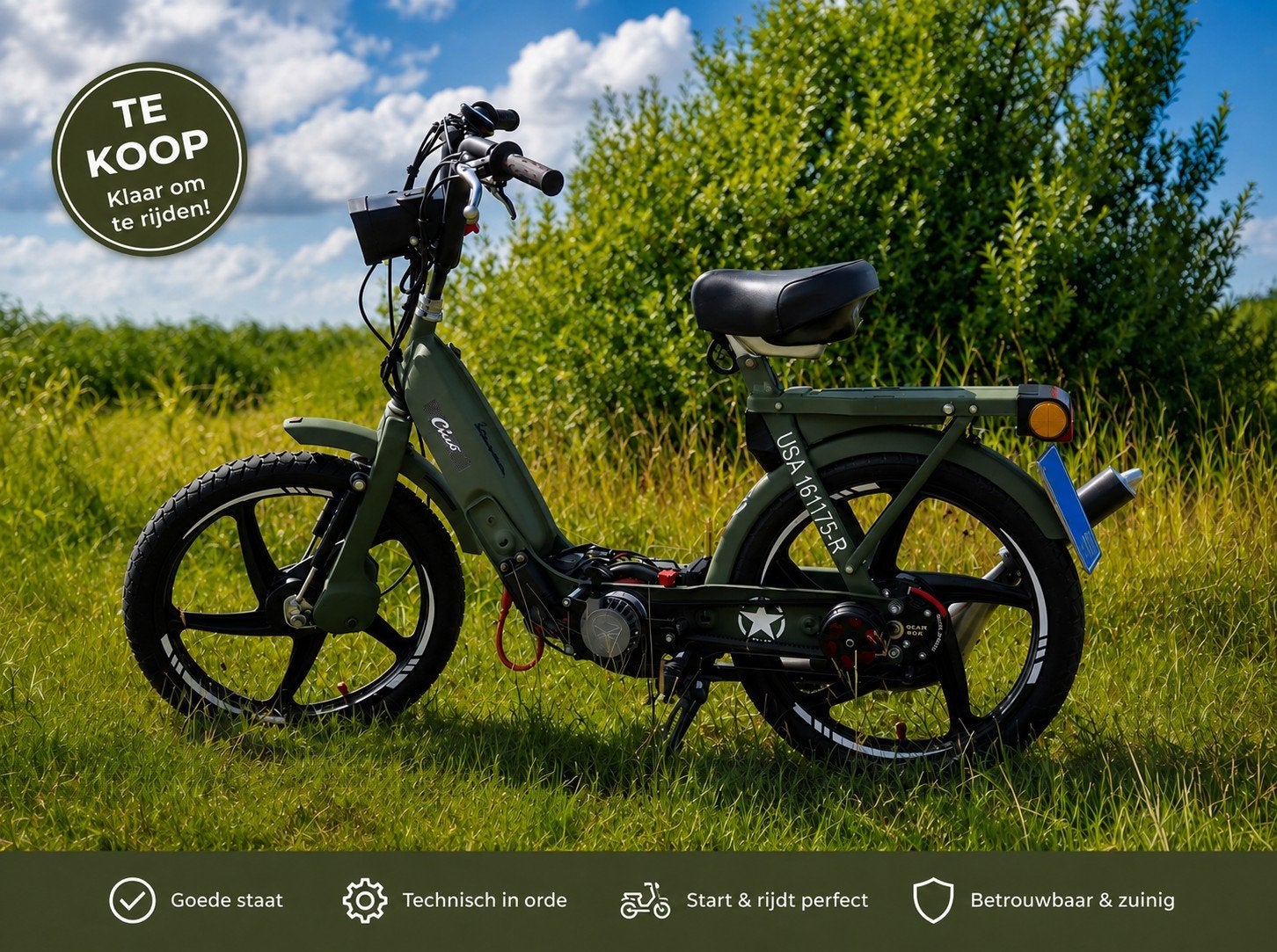 Vespa Ciao in legeruitvoering, Fietsen en Brommers, Brommers | Vespa, Zo goed als nieuw, Ciao, Ophalen