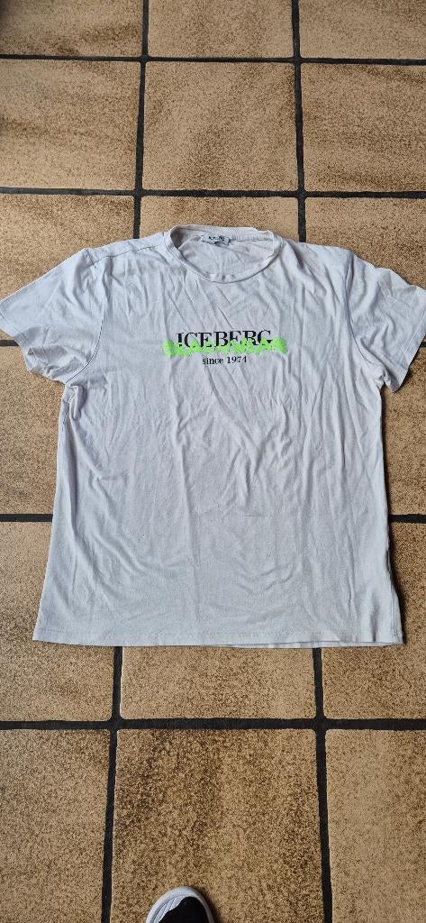 Iceberg T-shirt, Wit, Maat 56/58 (XL), Ophalen of Verzenden, Zo goed als nieuw