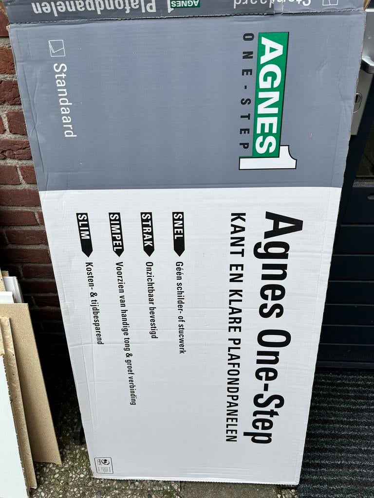 Te koop: 2 x agnes plafondplaat wit linnen en reststukken, Ophalen, Nieuw, Multiplex, Minder dan 20 mm