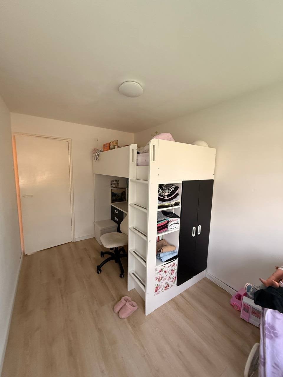 IKEA SMÅSTAD hoogslaper met bureau,kast en lades90x200 cm, Ophalen, Zo goed als nieuw, Hoogslaper
