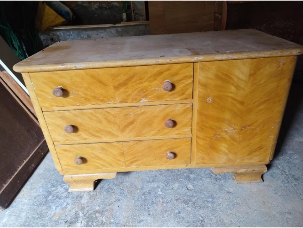 Commode / ladekast Vintage, 50 tot 70 cm, Ophalen of Verzenden, 90 tot 105 cm, 100 cm of meer
