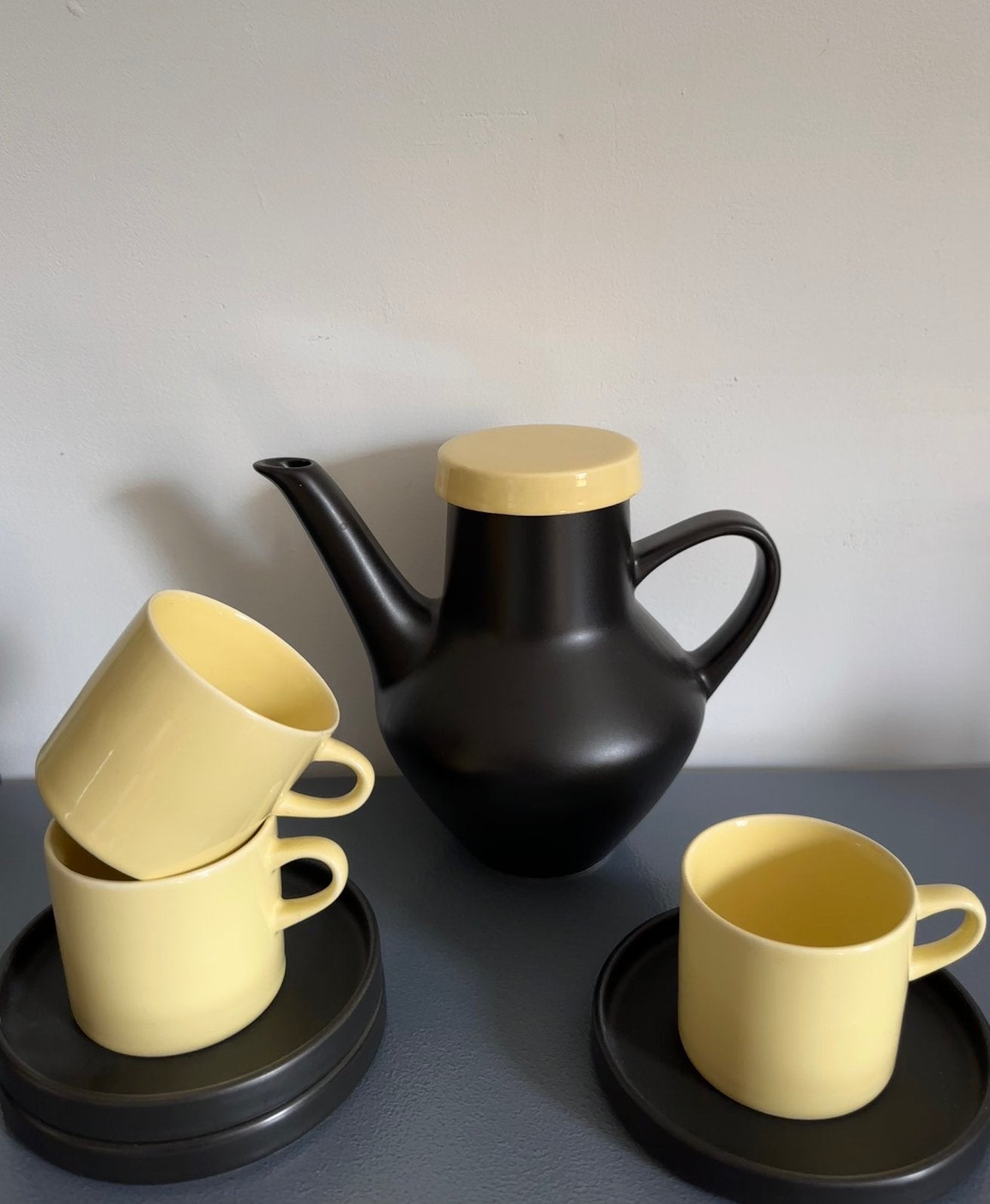 Melitta Set Vintage Theepot Kop en Schotels, Ophalen of Verzenden