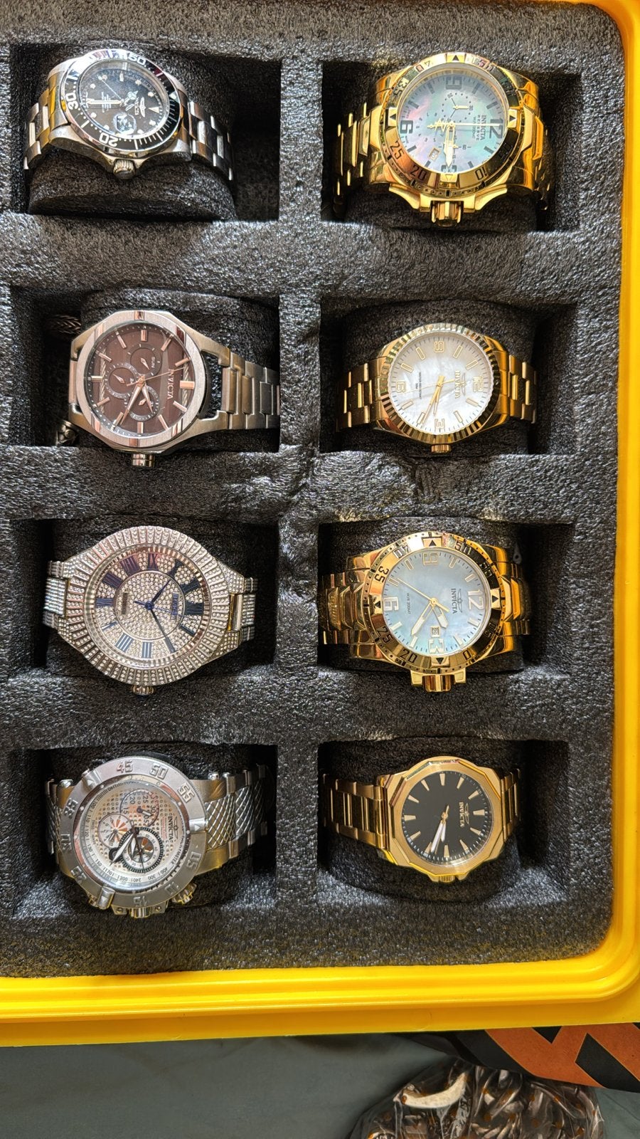 Diverse collectie heren polshorloges INVICTA, Sieraden, Tassen en Uiterlijk, Horloges | Heren, Gebruikt, Staal, Polshorloge, Ophalen