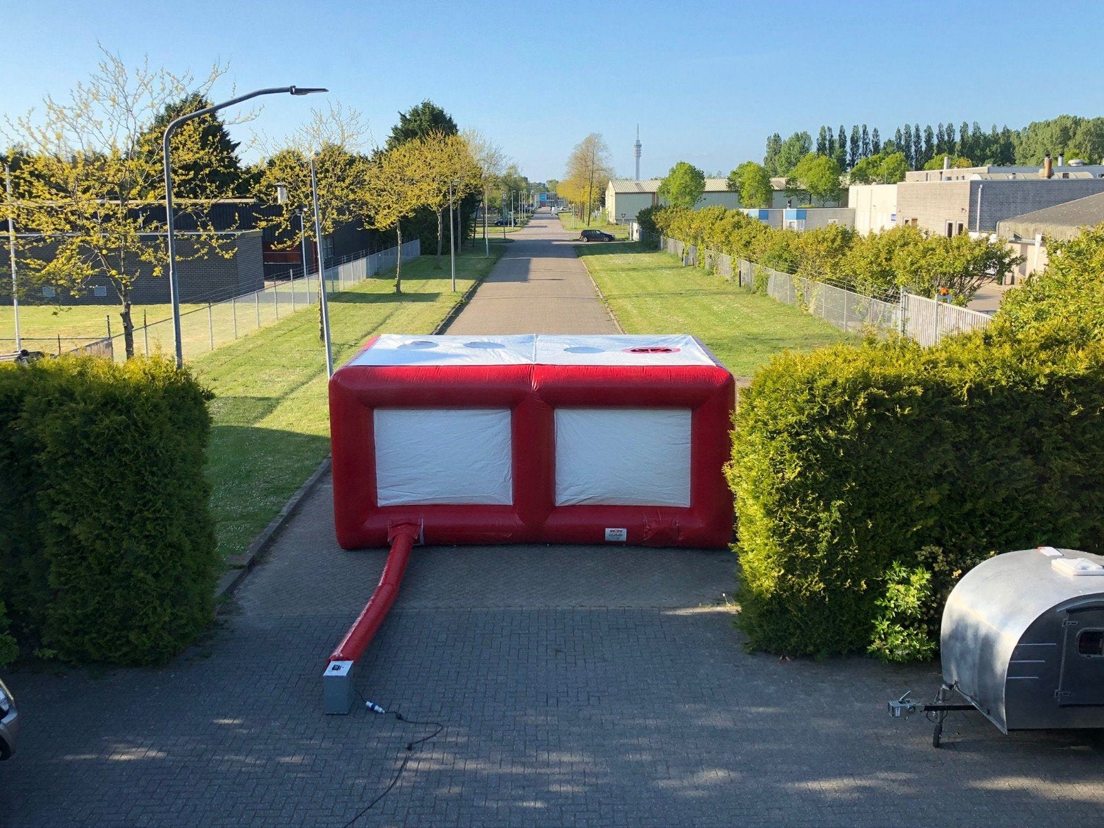 Mobiele straalcabine op 230v 5x4m 20m2, Ophalen, Afzuiger