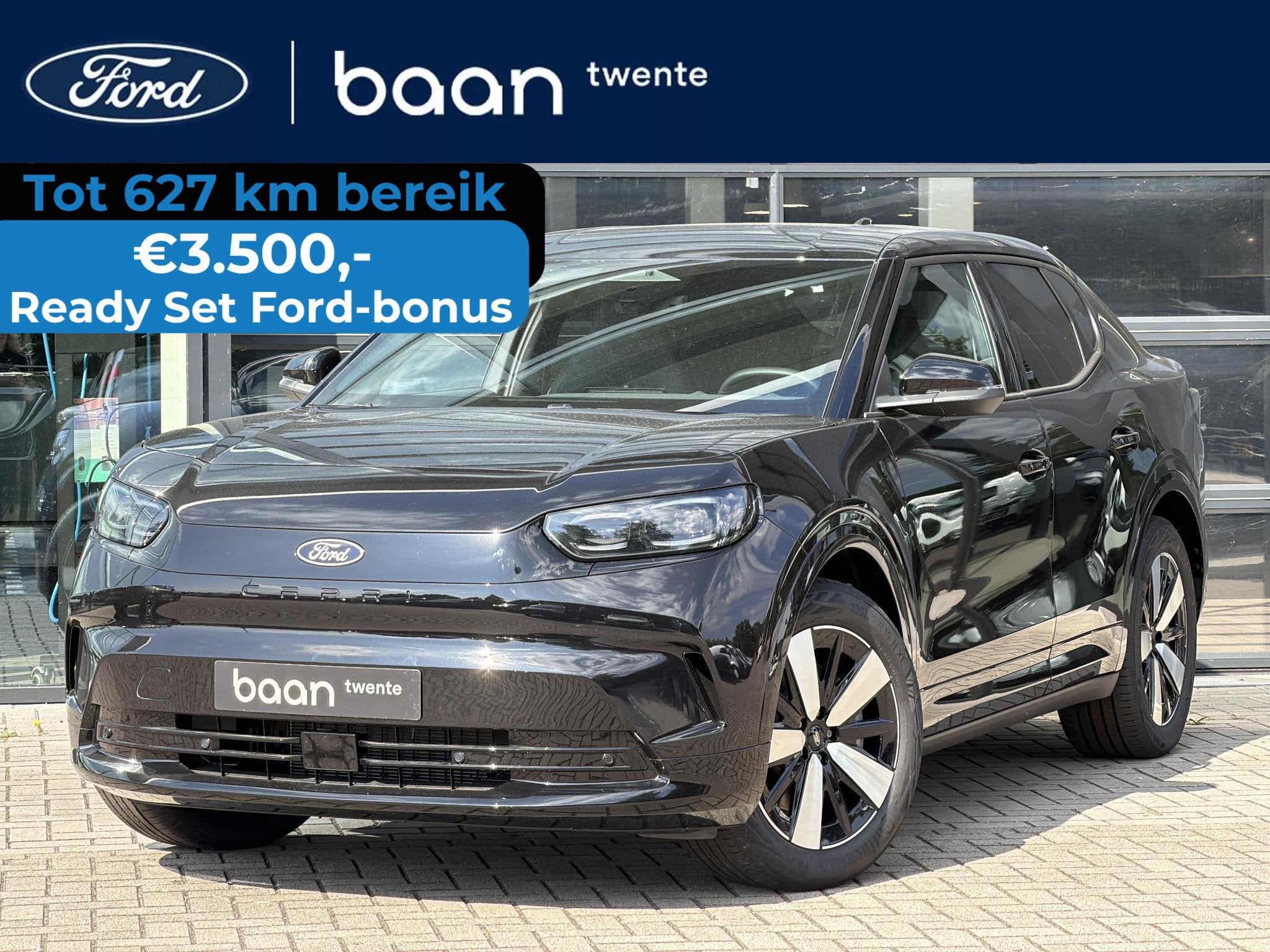Ford Capri Select Extended Range RWD 79 kWh | Comfort Pack 1, Auto's, 12 maanden, Stof, Automatische klimaatregeling, Zwart