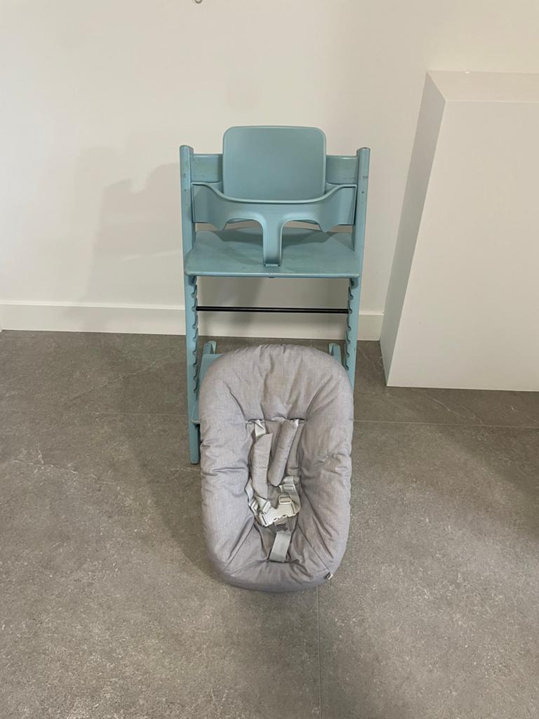 Stokke tripp trapp + newborn + babyset, Kinderen en Baby's, Kinderstoelen, Ophalen, Zo goed als nieuw, Meegroeistoel